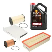 Pachet schimb ulei Motul 8100 X-Clean+ 5W30 5L+ filtre FILTRON pentru grupul VAG - VW AUDI SKODA SEAT 1.9TDI, 2.0TDI