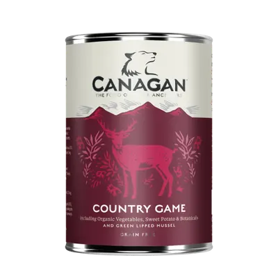 Hrana umeda pentru caini Canagan Grain Free cu vanat 400 g