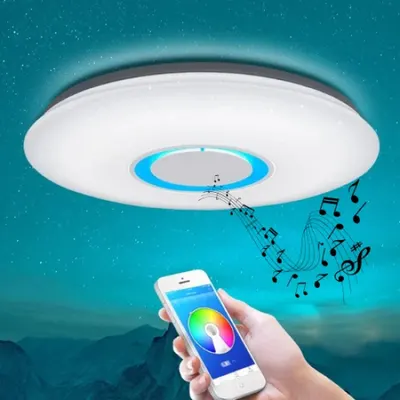 Plafoniera LED SMART cu muzica, Ø390, 30W, RGB+W