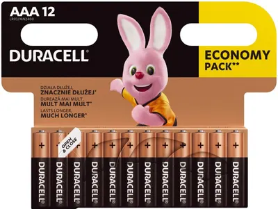 Baterii alcaline Duracell - Basic, AAA, 12 buc.