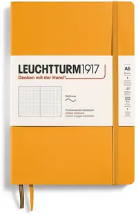 Caiet Leuchtturm1917 Rising Colors - A5, portocaliu, cu puncte, copertă moale
