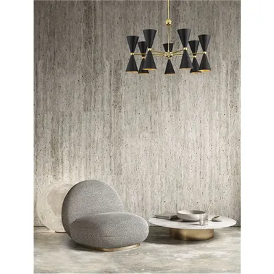 Lampa suspendata GALA Mat Negru & Auriu Metal LED E14 14x5W 230V IP20 Fara bec Fixed Height