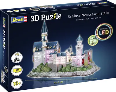 3D Puzzle Revell - Castelul Neuschwanstein cu iluminare LED