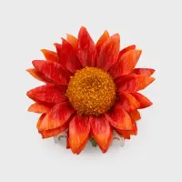 Clama de par statement cu floare tip dalie supradimensionata Rosie