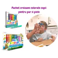 Pachet Creioane colorate pentru par si piele