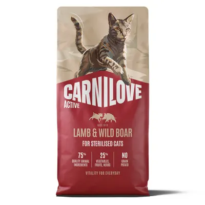 Carnilove Active Cat Dry Lamb & Wild Boar Sterilised Adult All Breeds 6 kg