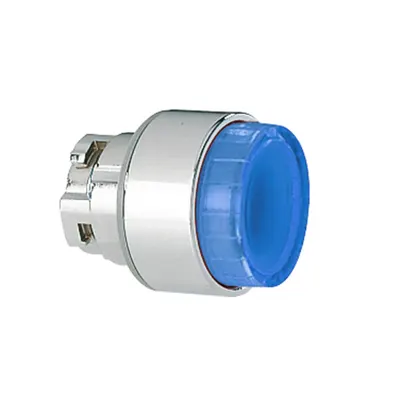 Push Buton Luminos, Ø22mm 8lm Metal Series, Extended. Push On-Push Off, Blue