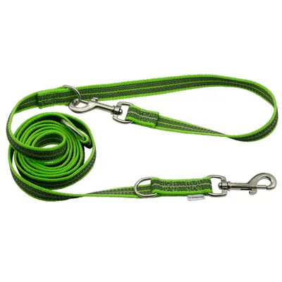 Lesa Herm. Sprenger ajustabila in 3 puncte cu 2 carabiniere, din nailon si insertie cauciucata - 230 cm - Verde