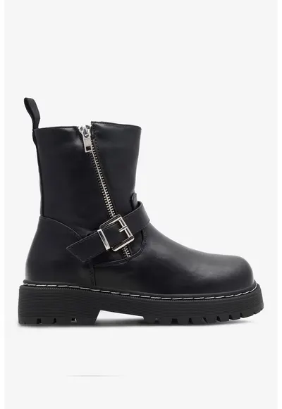 Ghete dama 5905588053255 - Sintetic - Negru - Negru