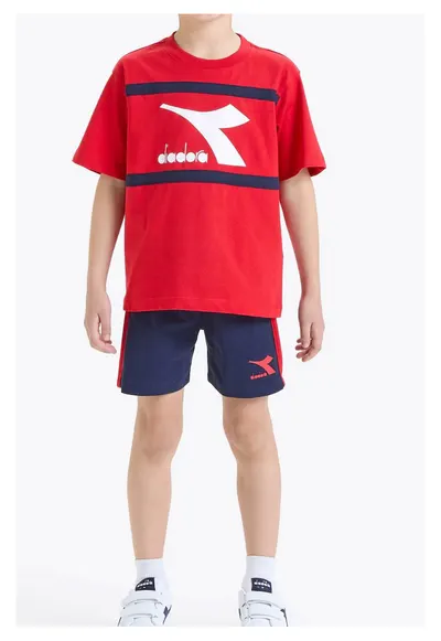 Set de tricou si pantaloni scurti 11402 - Rosu/Albastru