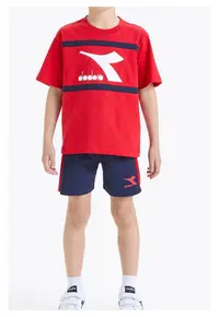 Set de tricou si pantaloni scurti 11402 - Rosu/Albastru