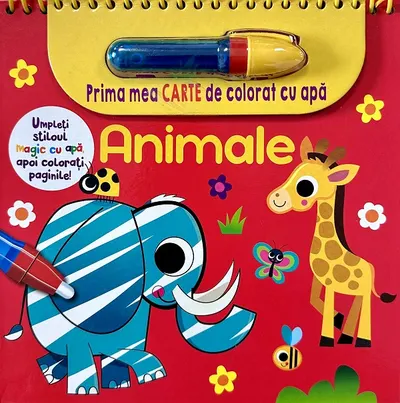Prima mea carte de colorat cu apa. Animale