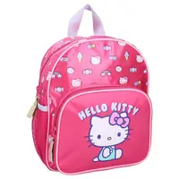 Ghiozdan copii, 29x23x10 cm, cu doua compartimente, buzunare laterale, multicolor, bretele ergonomice, intarite si ajustabile, Follow The Rainbow, Hello Kitty Engros