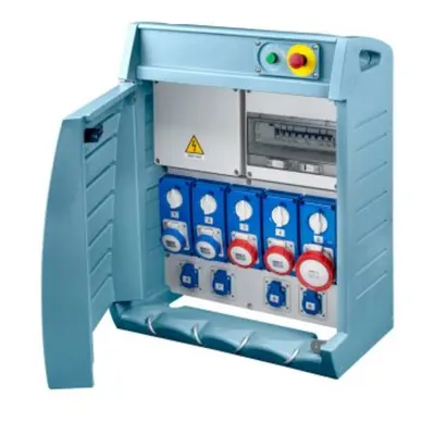 Organizator Q-BOX 4 - WITH TERMINAL BLOCK - WIRED - 4 Priza schuko 16A + 2 2P+E 16 A + 2 3P+E 16A + 1 3P+N+E 16 A - IP55