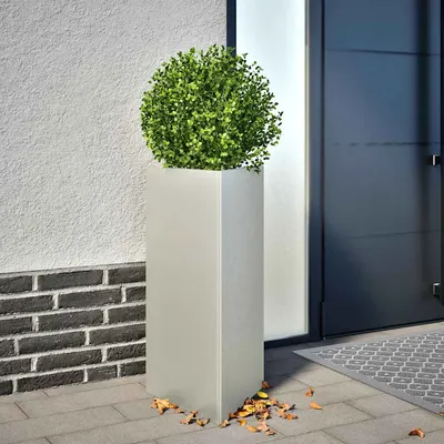 vidaXL Jardiniere grădină, 2 buc. 40x34,5x75 cm oțel inoxidabil triunghi