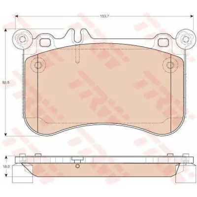 Set placute frana, frana disc TRW GDB1972