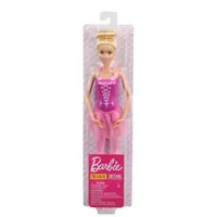 Papusa Barbie Balerina Blonda Cu Costum Roz