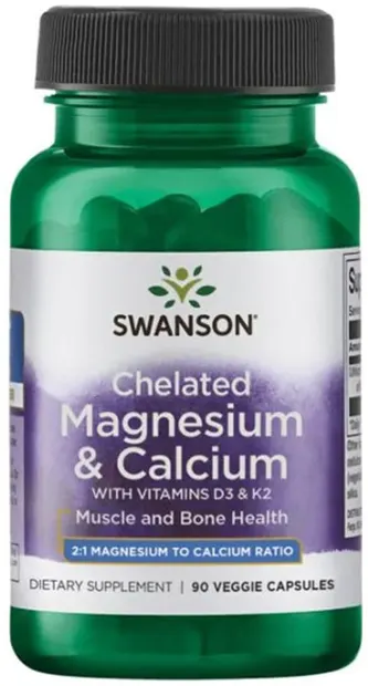 Chelated Magnesium & Calcium, 90 capsule, Swanson