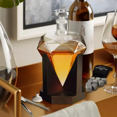 Set Decantor de Lux in Forma de Diamant - 850ml