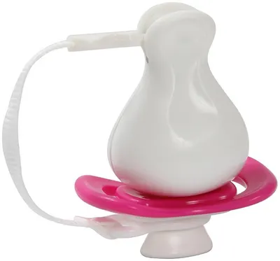 Suzeta cu clips si cutie iiamo - String+peace, 0-6 luni, roz