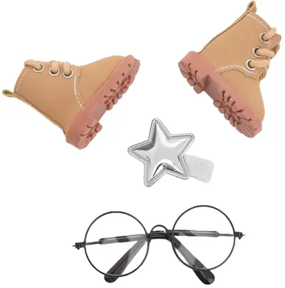 Orange Toys Sweet Sisters accesorii pentru păpuși - pantofi bej, snood și ochelari