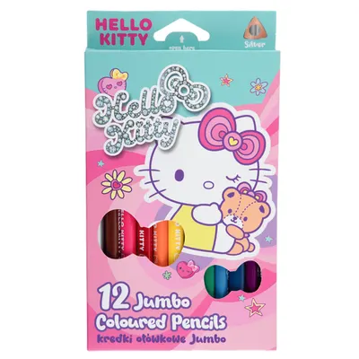 Creioane triunghiulare, Coolpack Jumbo, Hello Kitty, 12 culori