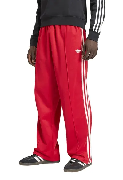 Pantaloni de trening cu segmente logo laterale - Rosu vermillion