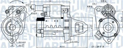 Electromotor (12V, 1,4kW) potrivit HONDA CIVIC IX, CR-V IV 1.8 2.0 02.12