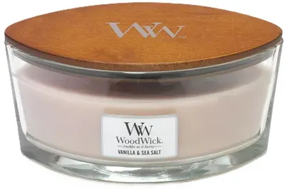 Lumânare parfumată WoodWick Sea Salt Vanilla, 453.6 g