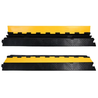 Protectie din cauciuc pentru cabluri pentru trafic intens – 1 canal, modul interconectabil 100x25x4.5cm