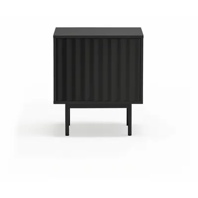 Noptieră neagră cu aspect mat Sierra – Teulat