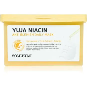 Some By Mi Yuja Niacin Anti Blemish Daily Mask mască textilă iluminatoare pentru uniformizarea nuantei tenului