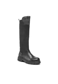 Cizme dama - Piele naturala - Negru - Negru