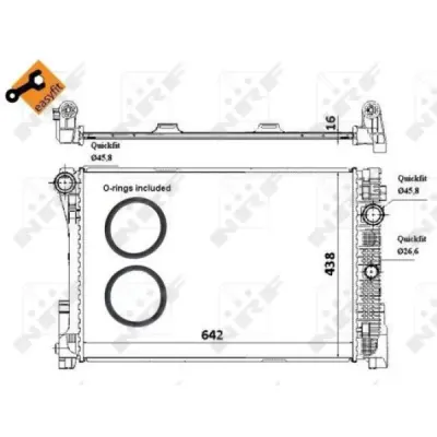 Radiator, racire motor NRF 58336
