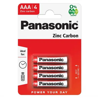 Baterii AAA R3, blister 4 Buc. Panasonic Zinc