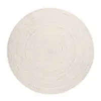 Covor crem reversibil/țesut manual rotund din iută ø 200 cm Braided – Hanse Home