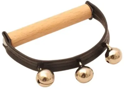 Jucărie zornăitoare pentru bebeluși Smart baby - Lemn și metal, 8 cm