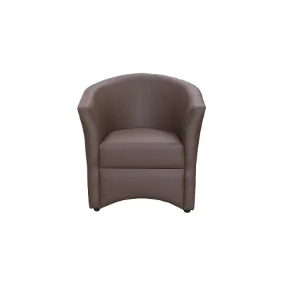 Fotoliu CAFENEA piele ecologica maro, 73x64x78 cm