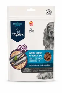 Recompense pentru caini Mediterranean Tapas Grain Free cu sardine 150 gr