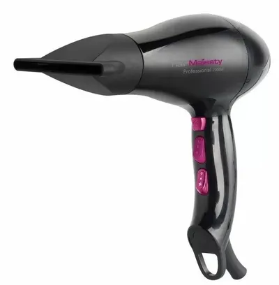 Uscător de păr Hair Majesty - HM 5021, 2000W, 2 viteze, negru/mov