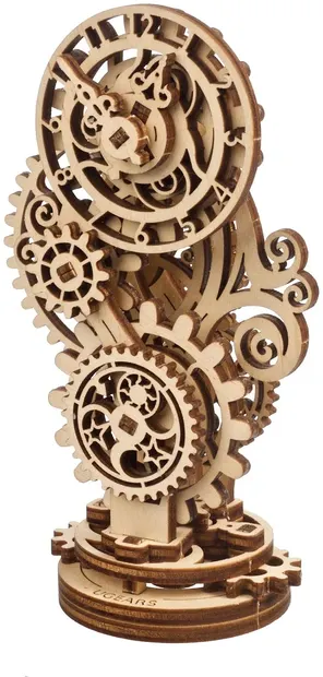 Puzzle 3D din lemn Ugears din 43 piese - Ceas steampunk 2.0