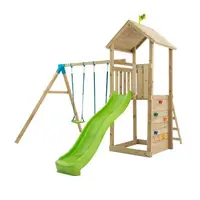 Complex de joaca din lemn, TP Toys, Skywood, cu tobogan si leagan dublu