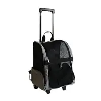 Cărucior / Troler cu rucsac transport animale mici, 35x32 cm, max. 105 cm, cu roți și mâner extensibil, gri