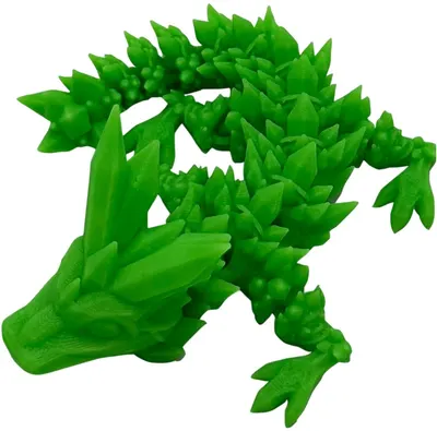 3D Print 3D Morph Lab - Pui de dragon, cristal, verde, luminescent