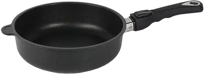 Tigaie adâncă AMT - Gastroguss, 24 cm, plită cu inducție, negru
