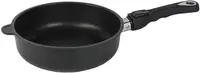 Tigaie adâncă AMT - Gastroguss, 24 cm, plită cu inducție, negru