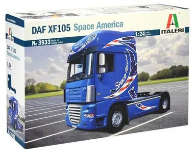 Model de asamblat Italeri Contemporary: Camioane - Camion tractor DAF XF-105 ''Space America''