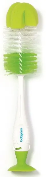 Perie cu burete Babyono - Pentru curățarea sticlelor, verde