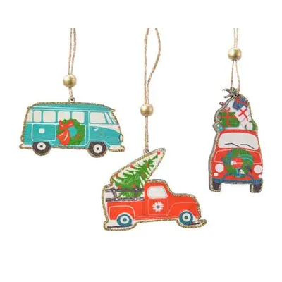 Decoratiune - Plywood Car with Hanger - mai multe modele