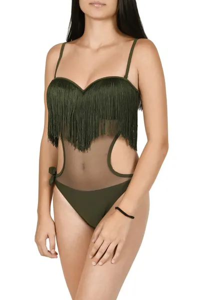 Costum baie intreg, Life Beach, kaki (Marime costum baie: S)